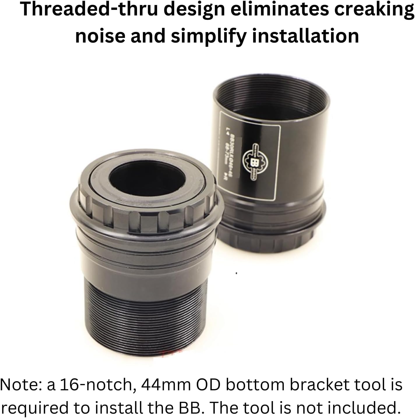 BB86/BB92 Threaded-Together Bottom Bracket, Press-fit BB Bottom Bracket Compatible with 24mm Shimano or 22/24mm SRAM GXP Crank Spindle