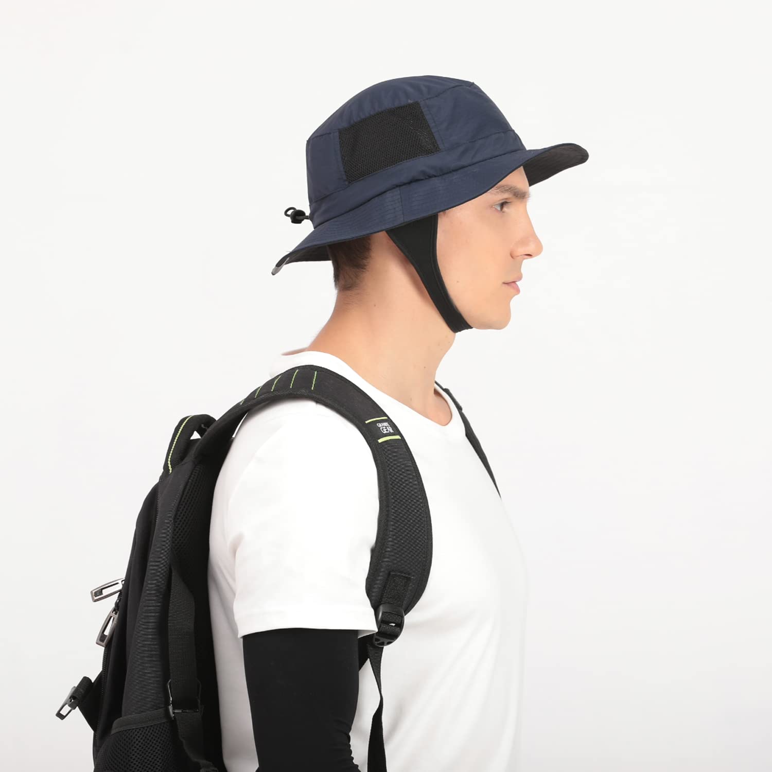 WANYIG Cappello da Sole Anti UV Uomo Donna Estivo One-in-all Stoccaggio Impermeabile Cappello da Pescatore per Pesca Asciugatura Rapida Grande 56-60CM con 6.5cm Tesa