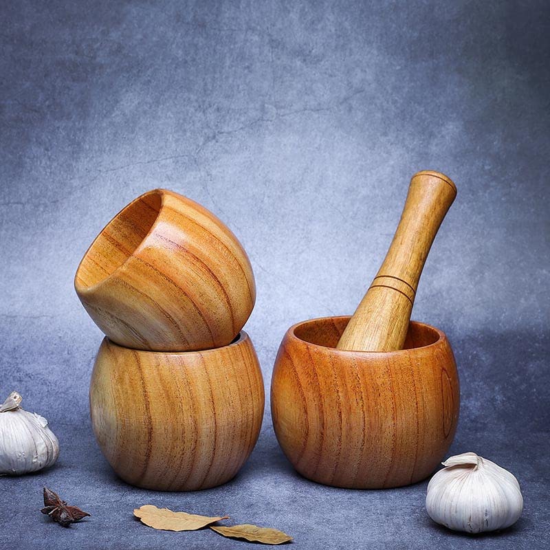 Amazon｜木製 すり鉢 すりこぎ棒 2点セット （潰し棒付き） 搗き器