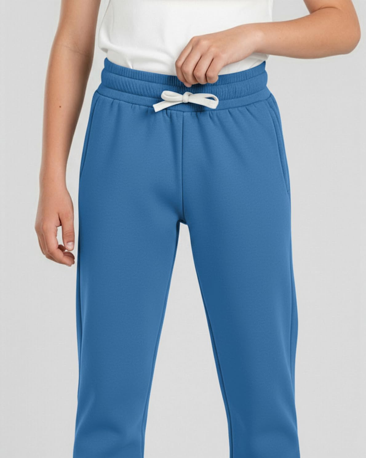 Real Essentials 3 Pack: Boys' Cotton Fleece Jogger Sweatpants - Active Athletic Youth Pants for Teens with Pockets - Image 3