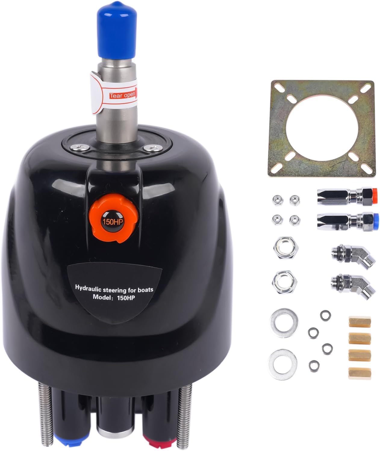 GELUOXI Front Mount Pump 6.9MPA/1000PSI Hydraulic Outboard Steering Pump 150 HP Boat HH4314-3