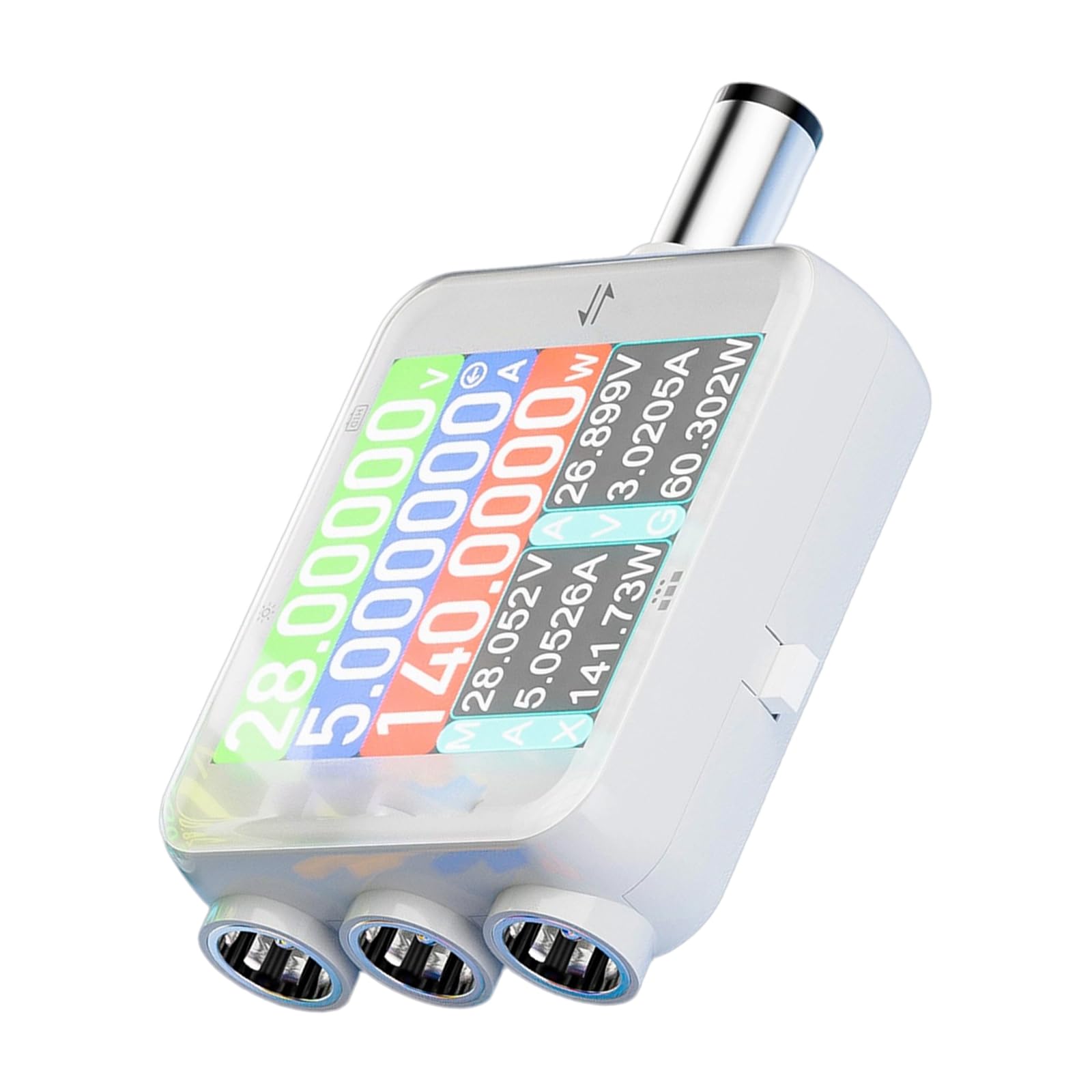 ABS Digital Electric Meter Digital Power Meter Easy to Carry for Accurate DC5.5 Current & Power High Accuracy