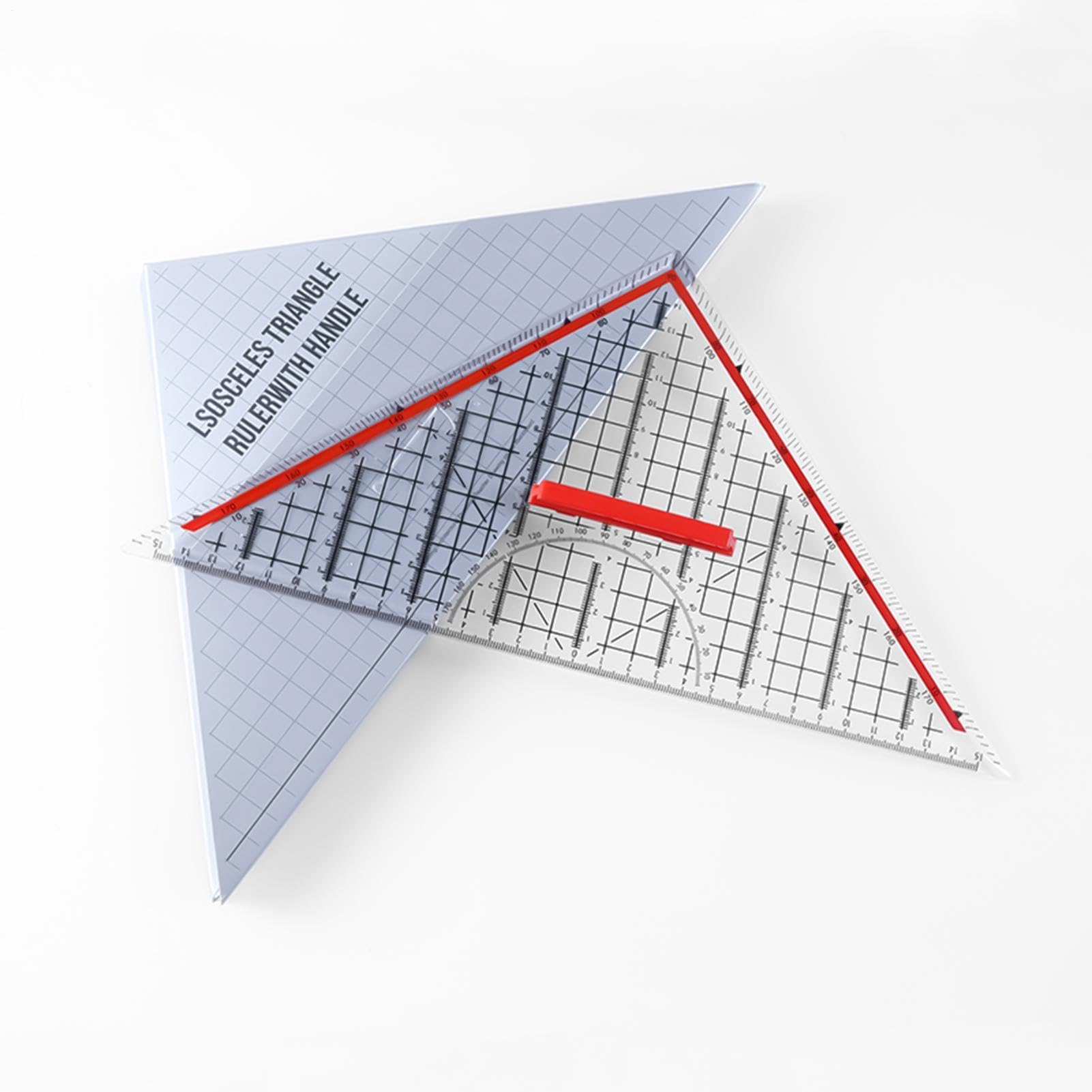 Transparente Schreibwaren, Geometrie-Werkzeuge für Architekten, Dreiecklineal, Geometrie-Lineale