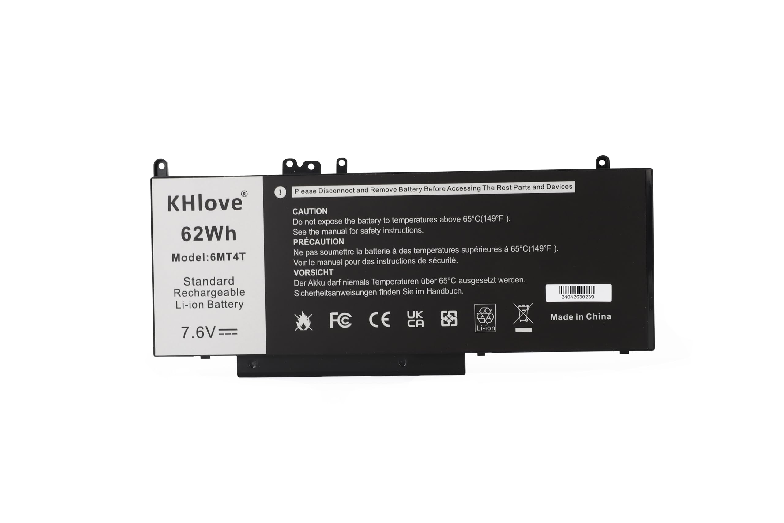 ANTIEE 62WH 6MT4T Laptop batterij voor Dell Latitude E5450 E5550 E5470 E5570 Latitude 12 5000 E5270 Dell Precision 15 3510 Notebook Batterie G5M10 WYJC2 VMKXM 7V69Y TXF9M 0C1P4 79VRK 07V69Y 7.6V
