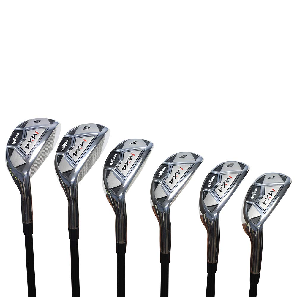 Men’s Majek MX4 Hybrid Iron Set, which Includes: #5, 6, 7, 8, 9, +PW Regular Flex Graphite Right Handed New Utility Clubs