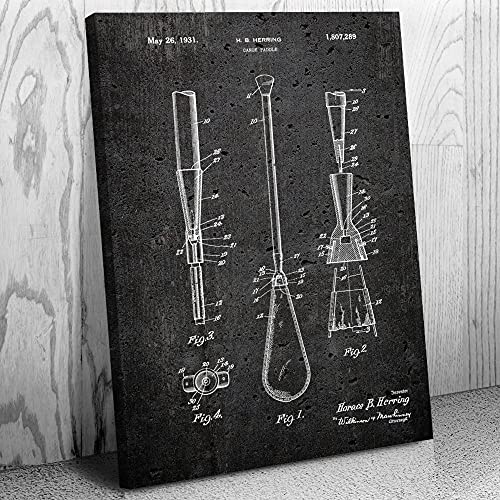 Canoe Paddle Patent Canvas Print (16x20) Cabin Decor, Fishing Gifts, Boat Decor, Dad Gifts, Lake House Decor, Gifts For Men, Man Cave Decor