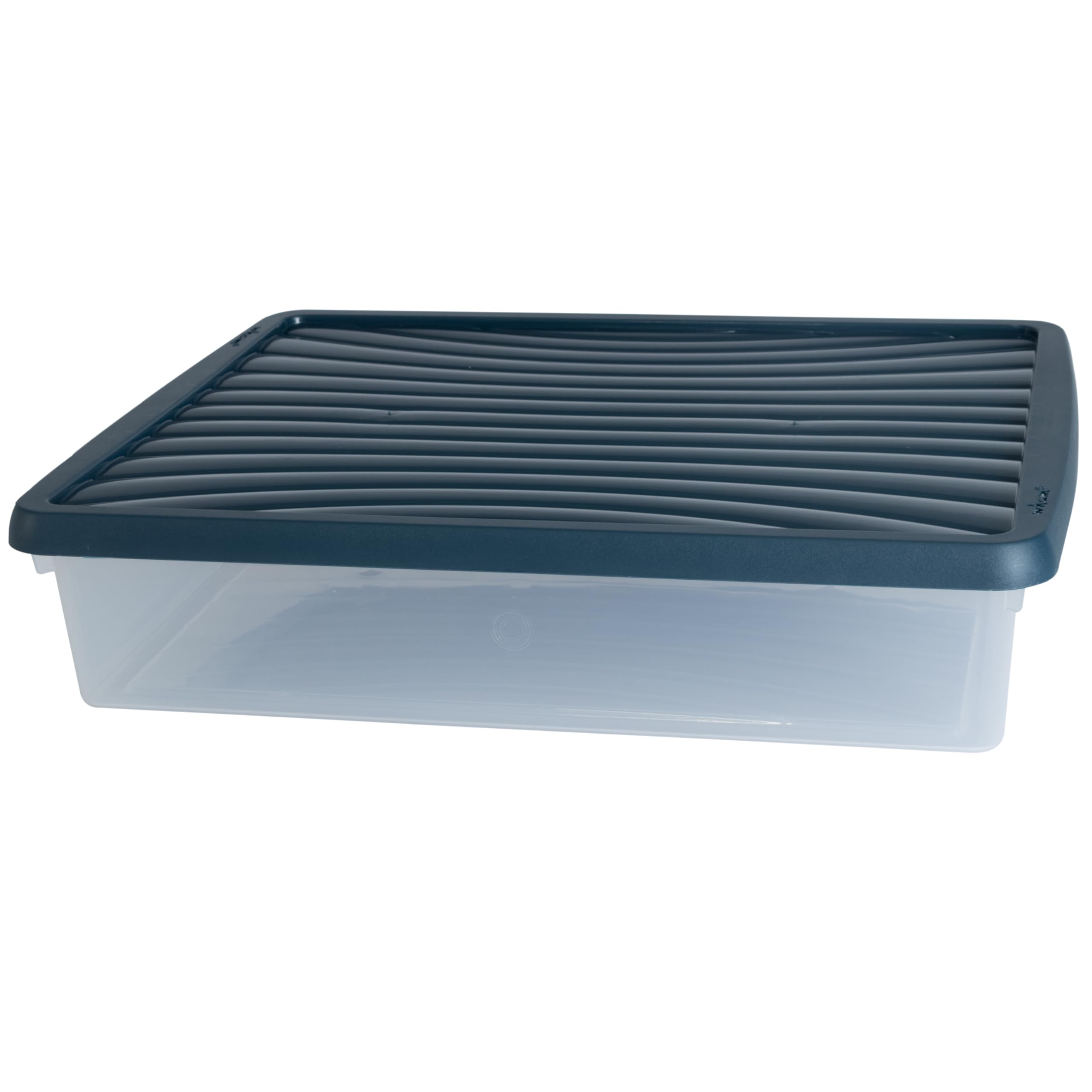 4x AUFBEWAHRUNGSBOX 14,75L DIN A3-Format Deckel 49x38,5x10,5cm Blau Storage