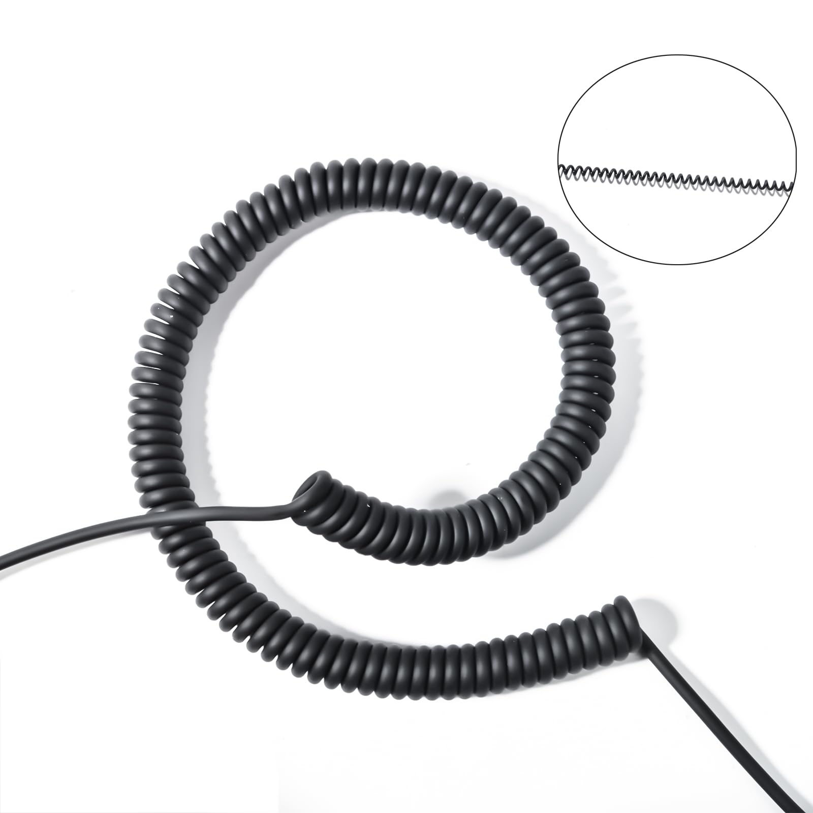 1 Pin 3.5mm Jack Auricolare 180° Ricezione congiunta Solo Walkie Talkie Auricolare Compatibile con Motorola Sepura Rexon Wouxun Baofeng Quansheng radio portatili (Tubo trasparente, 5)