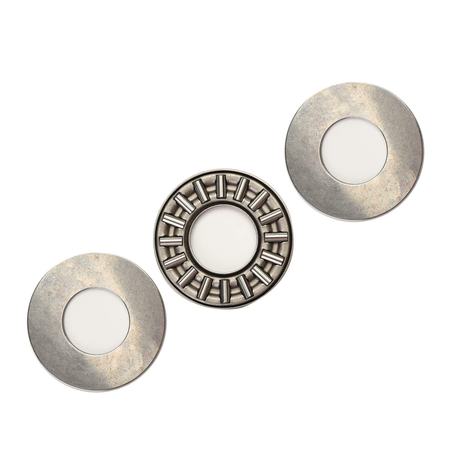Othmro AXK1226+2AS łożyska igiełkowe wzdłużne z 2 podkładkami, średnica wewnętrzna 12 mm, 26 mm OD, 2 mm grubości, twardość GCr15 2 szt. 1 szt.