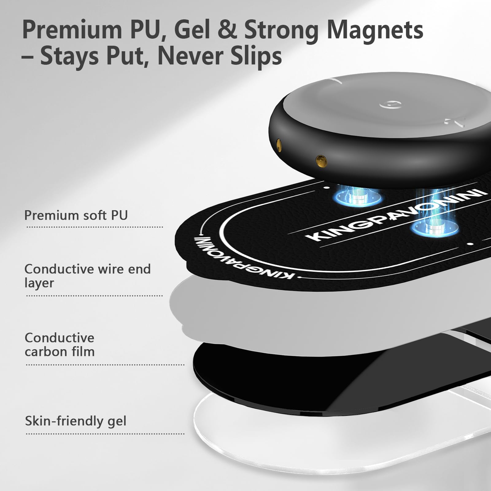 KingPavonini Wireless TENS Unit Replacement Pads, 10PCS — Amazon image 4