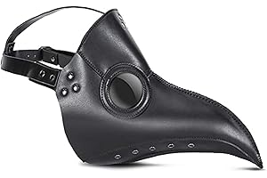 Haploon Plague Bird Beak Doctor Black Crow Mask, Cosplay Costume