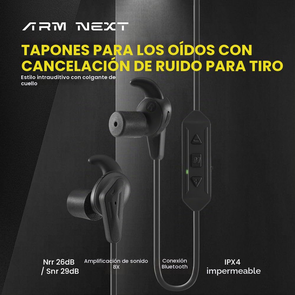 Tapones electrónicos para los oídos con cancelación de ruido, protección auditiva para caza, tiro táctico, eventos militares y musicales (verde)