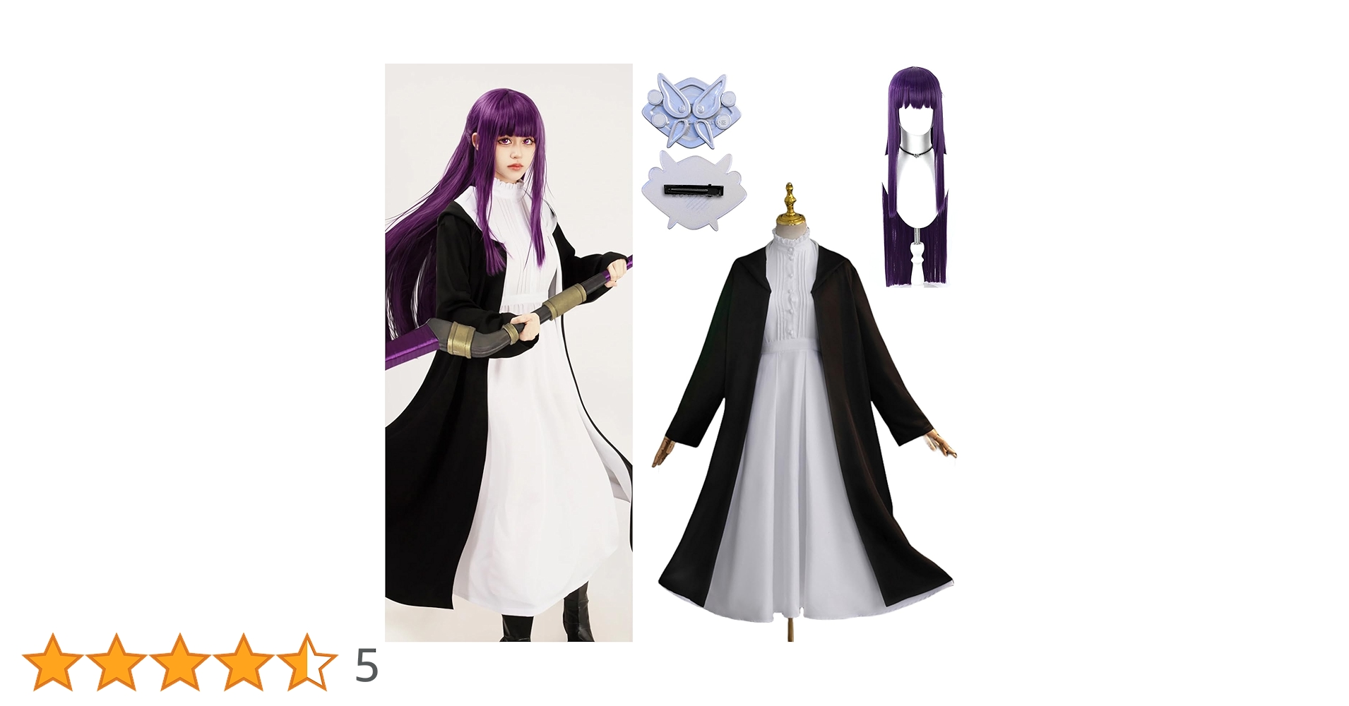 【即日発送可能】 葬送のフリーレン フェルン コスプレ衣装+ウィッグ Amazon.co.jp: [売店] 葬送のフリーレン フェルン コスプレ衣装