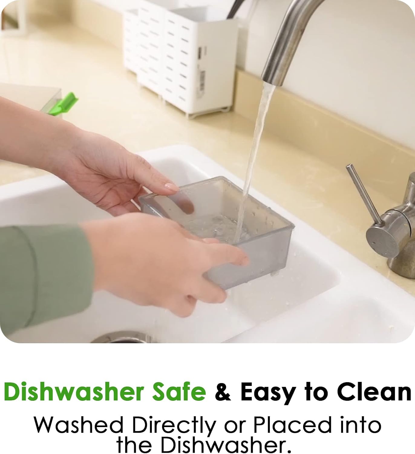 Tofu Press Dishwasher Safe - Easily Removes Water in 10-20 Minutes, Up to 3X More Efficient Tofu Pressing, BPA Free with Drip Tray - Enhanced Tofu Taste, Includes Tofu Cookbook