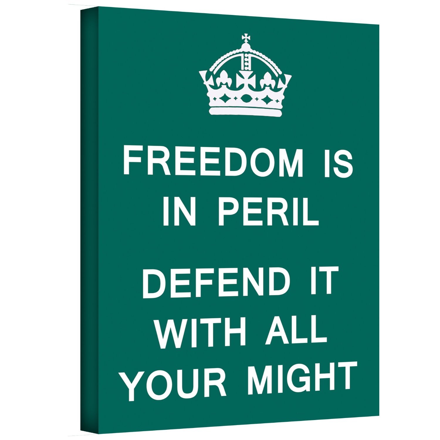 ArtWall Freedom is in Peril Defend it with All Your Might by The United Kingdom Gallery Wrapped Canvas Art, 24 by 32-Inch