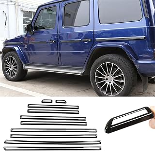 10PCS ABS Side Door Body Molding Trim Moulding Cover Fit for Mercedes Benz G Class W463 G350 G55 G63 2019-2021 Car Accessories (Gloss Black)