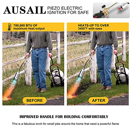 Propane Torch Weed Burner,Blow Torch,Heavy Duty,High Output 700,000 BTU