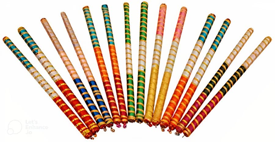 SHOPOBUDDY Dandiya Sticks Tricolor for Garba Dance/Dandiya Nights (15) (B0BDRCFBYR) Amazon Price History, Amazon Price Tracker