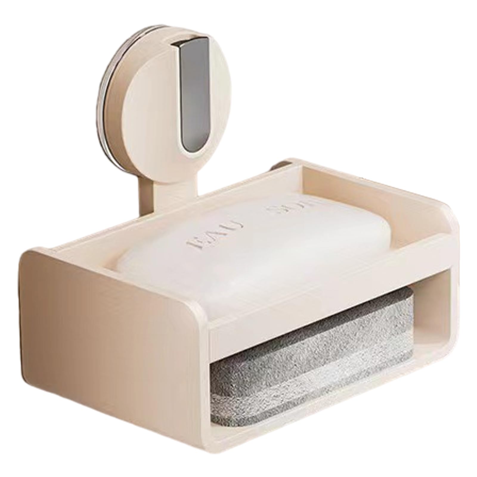 Kalttoy Metal Soap Strong Suction Soap Holder Tray Carbon Steel Storage for Bathroom, Tub, Kitchen Sink Wall Mounted Carbon Steel Holder