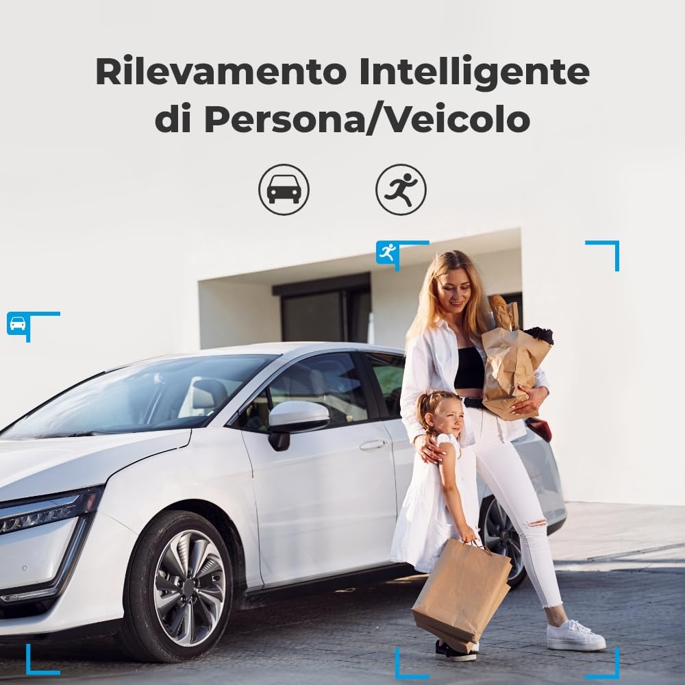 Reolink 360° PTZ Videocamera Sorveglianza Batteria Solare, Rilevamento PIR | 3MP Telecamera WiFi Esterno Senza Fili, Visione Notturna IR, Impermeabile, Audio a 2 Vie, Argus PT Lite con Pannello Solare