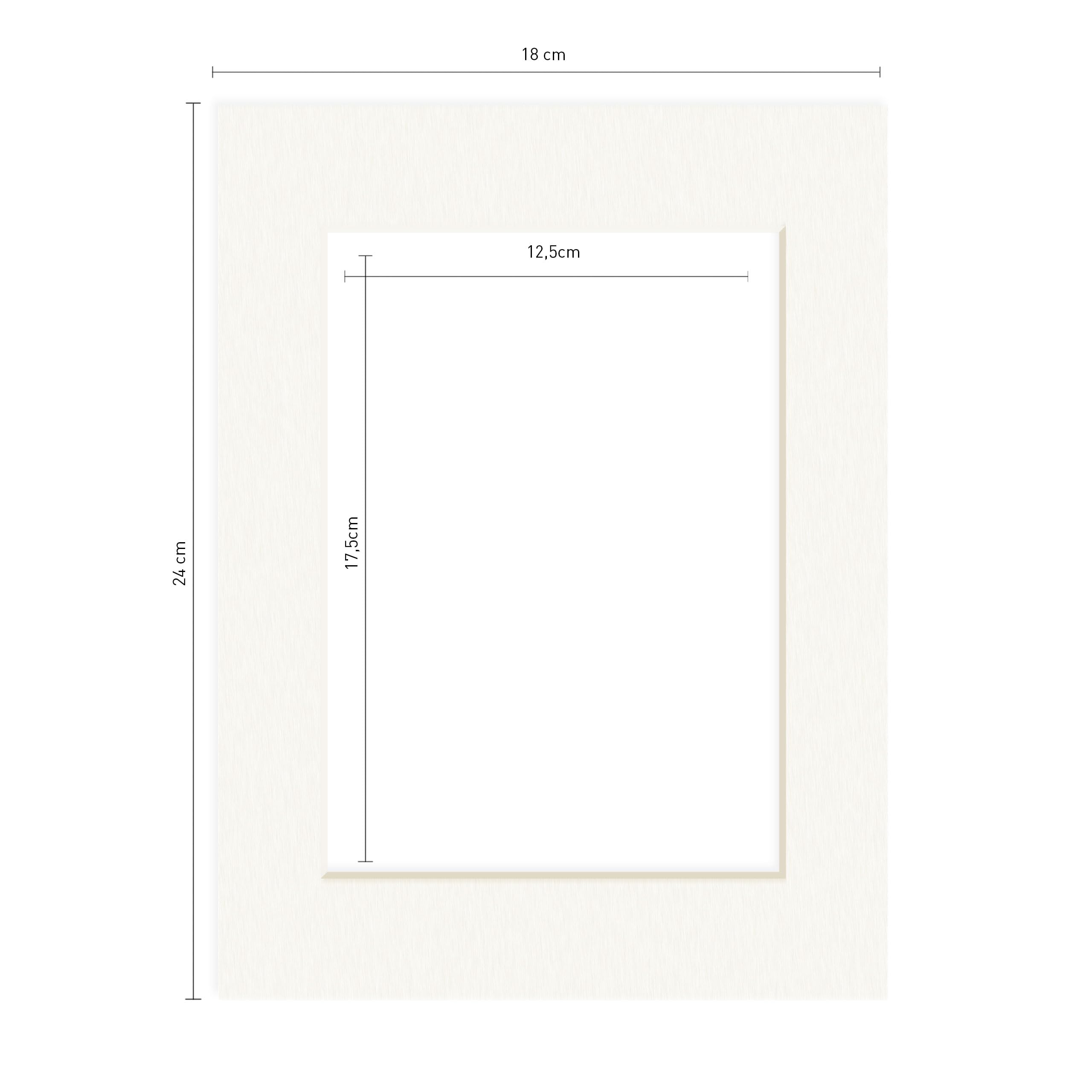 DEHA Design passepartout (set di 5) 18x24 cm per immagini 13x18 cm, avorio