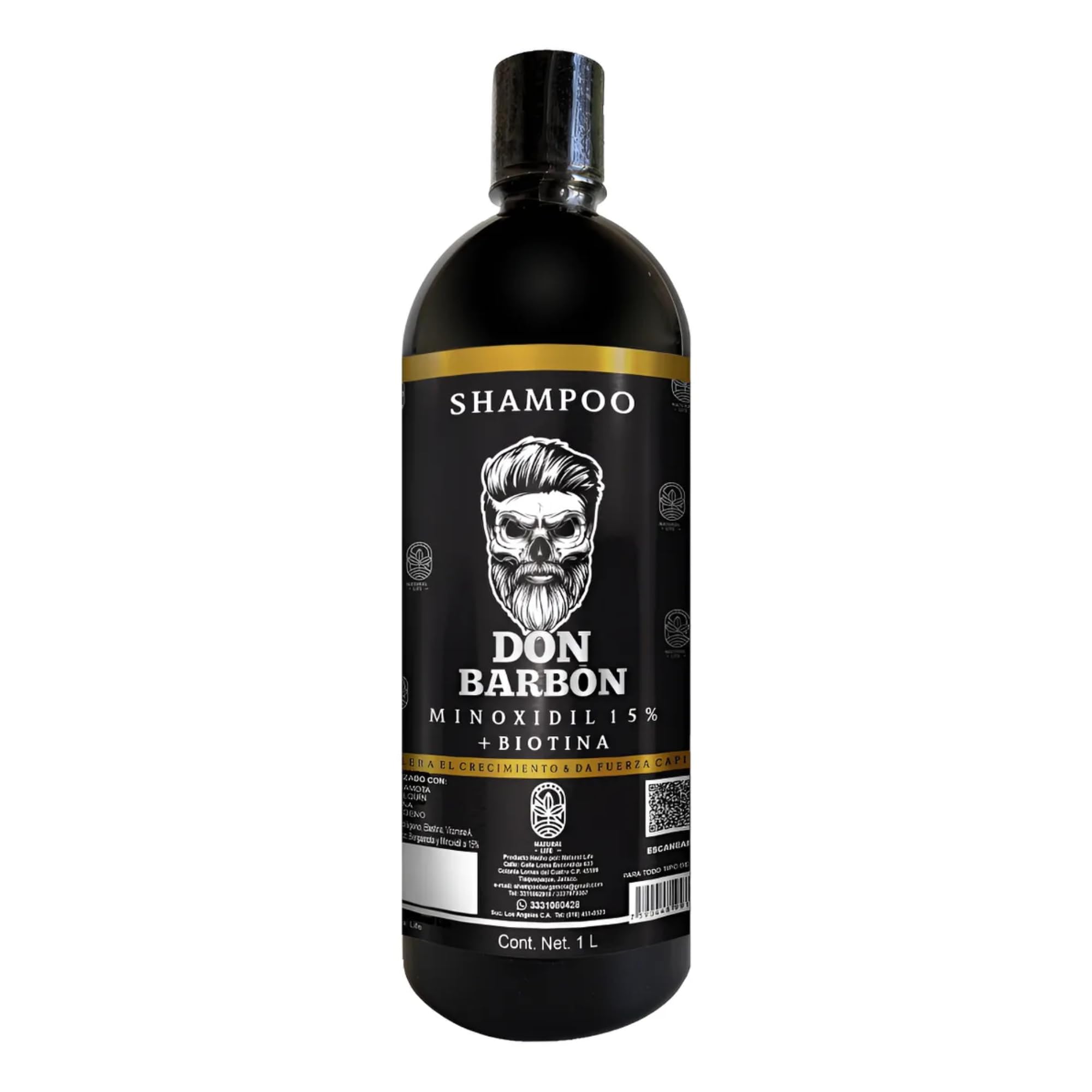 Don Barbon Minoxidil Shampoo for Men 33 81 fl oz - Hair Growth and Strength with Biotin Minoxidil