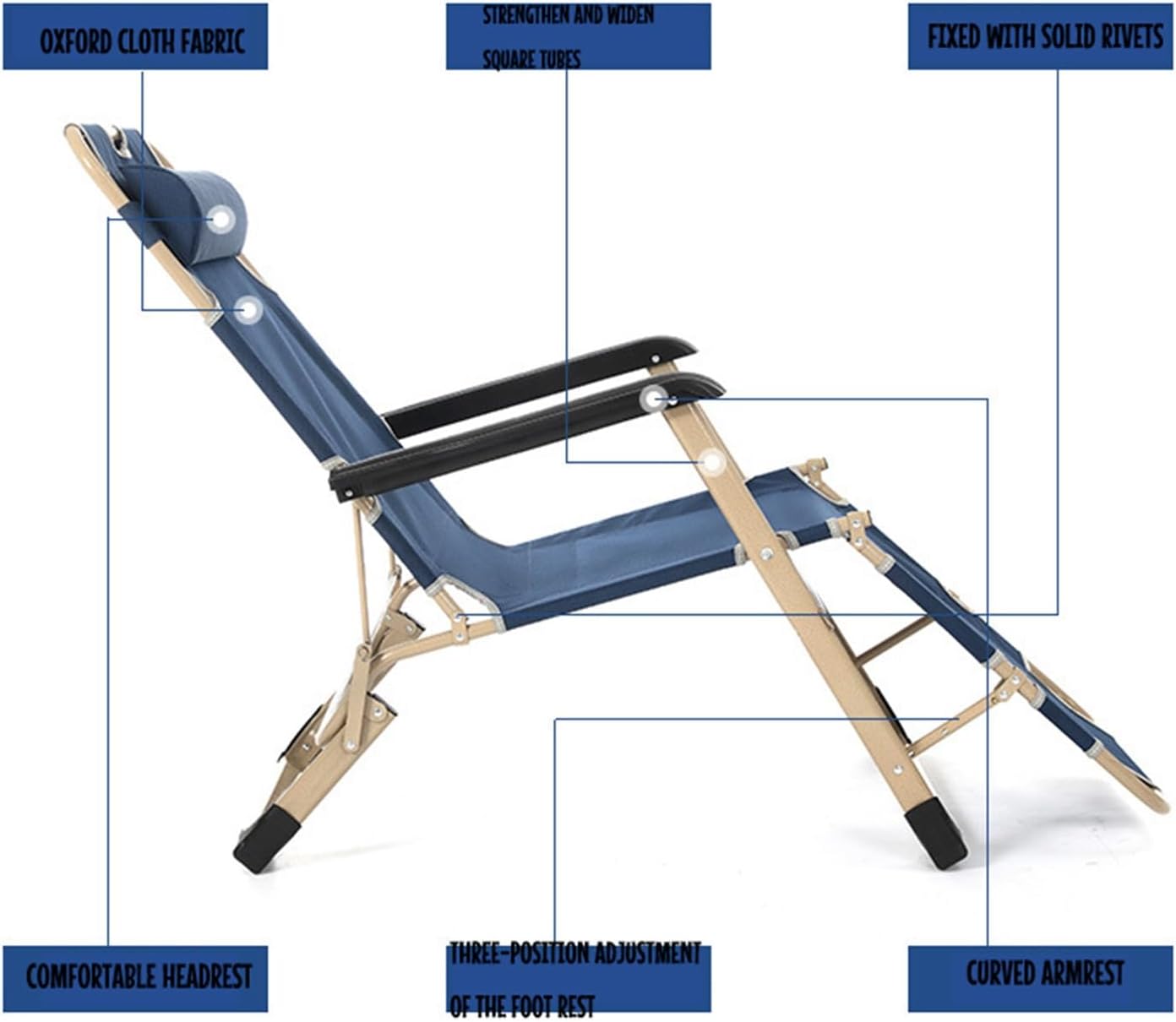 Folding Portable Reclining Lawn Chair, Adjustable Reclining Patio Chairs, Zero Gravity Chair, Reclining Outdoor Chair, Recliner Lounge Chair For Indoor And Outdoor ( Color : A , Size : 178x67x30cm )