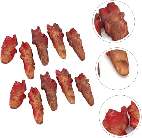 Miniatura 6 de Toyvian Caja de almuerzo de mano sangrienta, cuentas de ojos de Halloween, dedos de terror, juguete de Halloween, decoraciones de fiesta de