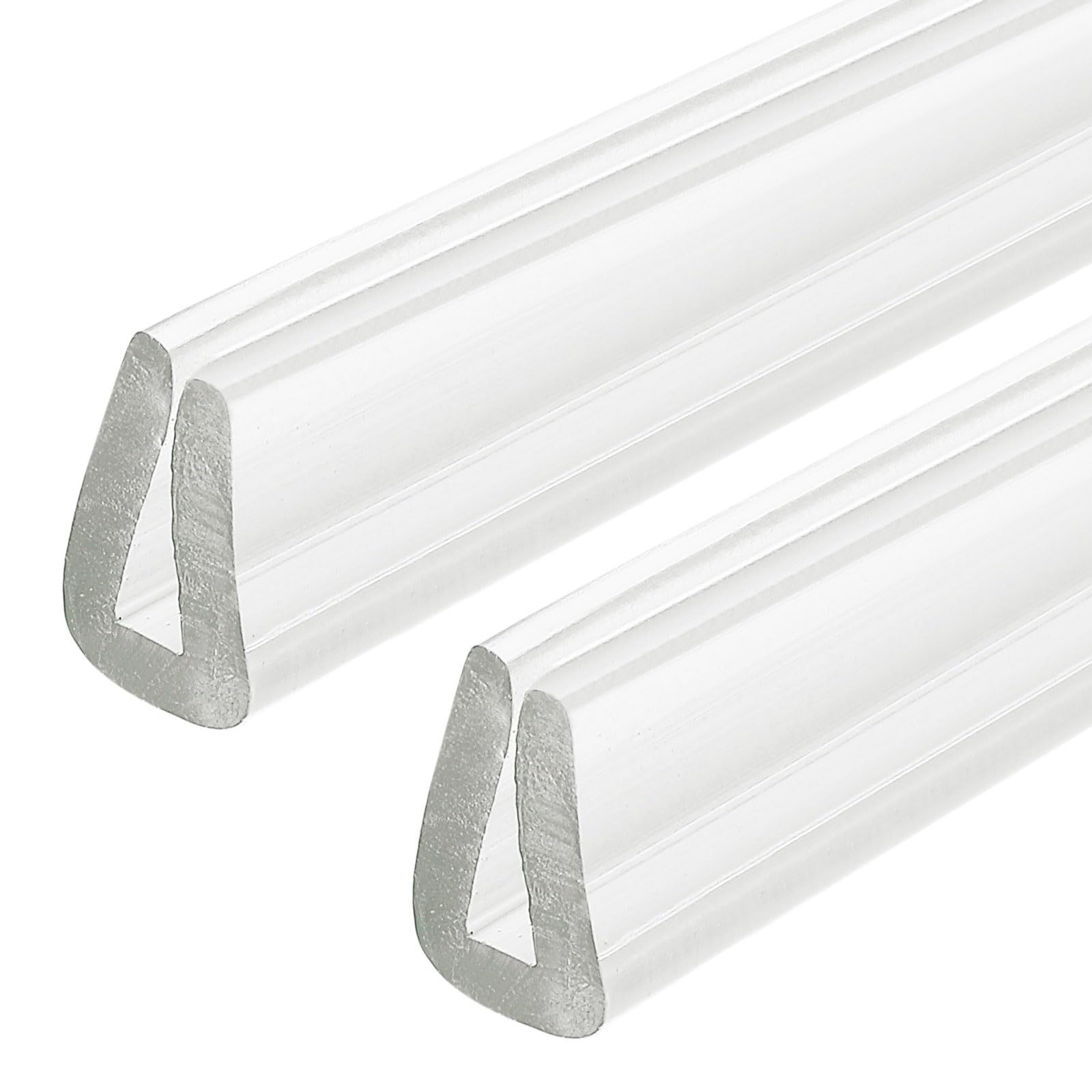 QUARKZMAN 2Pcs Bandes de Protection en Caoutchouc en Forme de U, Longueur de 4,9 Pieds, Adaptées Aux Bords de 1 à 2 mm, (9/32" L x 5/32" H) Transparentes