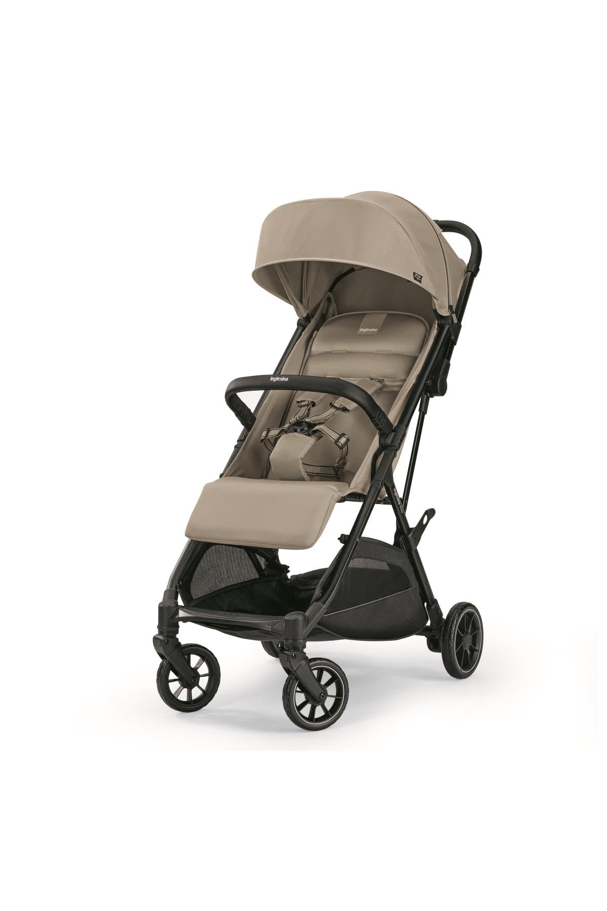 Inglesina NOW Passeggino Compatto Leggero 7,2 kg, Chiusura Automatica One Touch, Reclinabile 170°, Capotta UPF 50+, dalla Nascita fino a 22 kg, Shot Beige