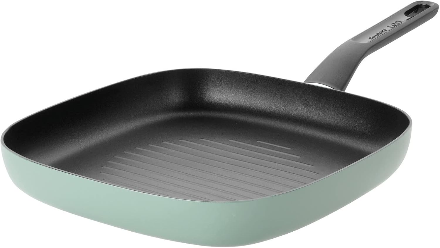 Sage Non-stick Square Grill Pan 10.25", Pressed Aluminum, FernoGreen Non-toxic Nonstick Coating with Stay-cool Handle