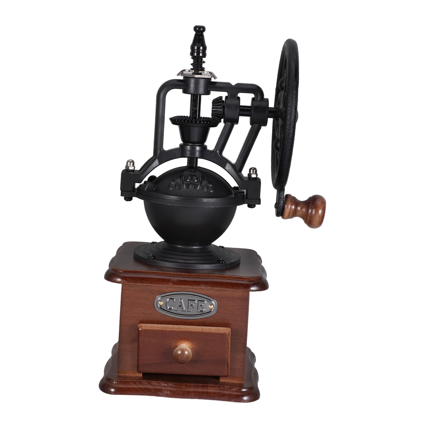 BESPORTBLE Molinillo de Café Manual Vintage de Madera Muelas de Cerámica Pequeño y Portátil para Uso en Hogar y Viaje Molinillos de Café Manuales y Prensa Francesa