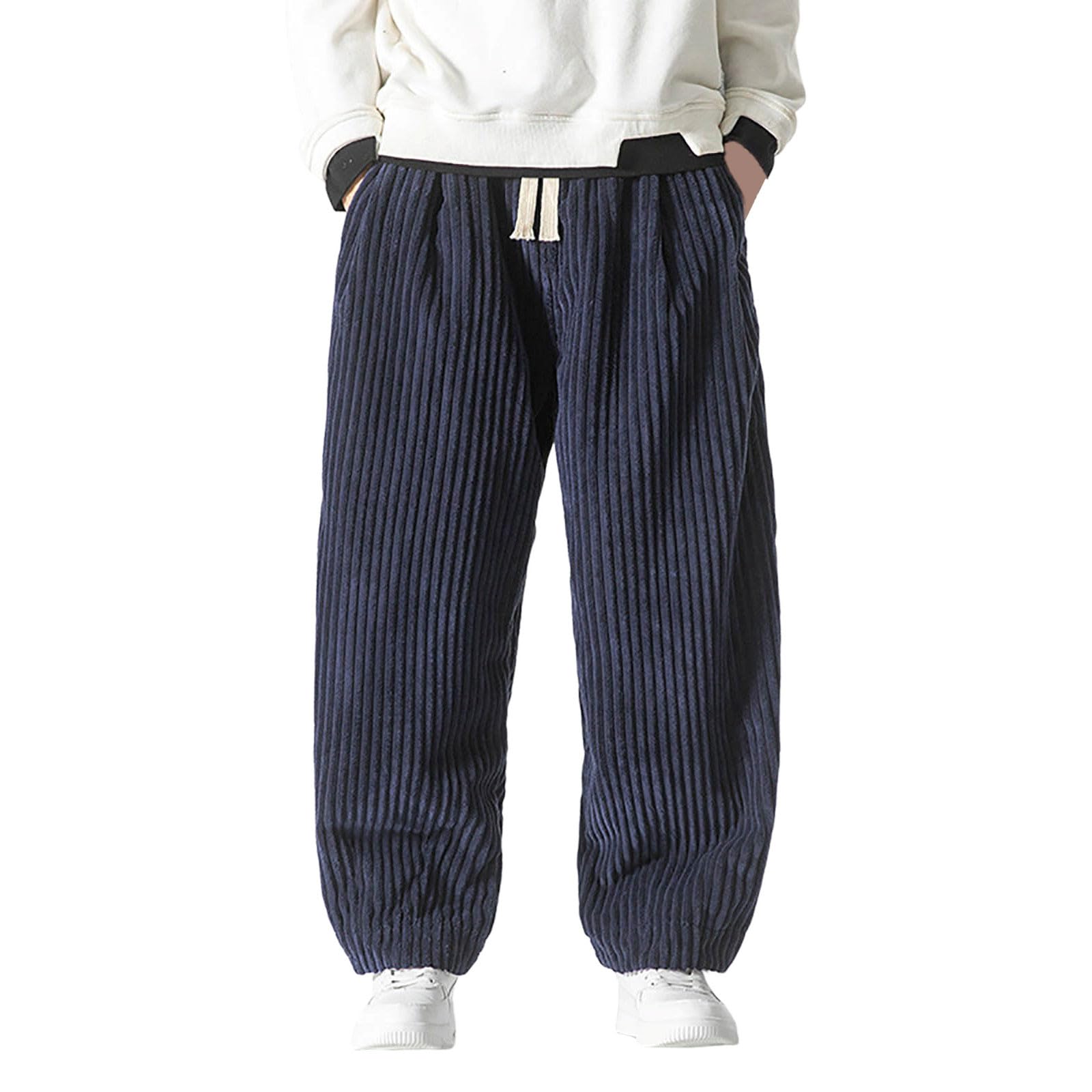 Pantaloni in cotone lino da uomo Cargo casual multitasca morbido traspirante morbido estate coulisse da spiaggia vacanze viaggi tempo libero ufficio A54