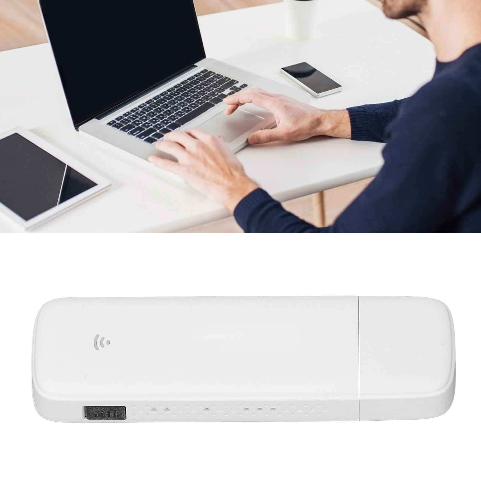 Modem WiFi USB 4G LTE Portable sans Fil avec Antenne Externe Amovible, Plug and Play, 10 Appareils Pris en Charge, Routeur WiFi avec Emplacement pour Carte SIM, édition UE-Asie