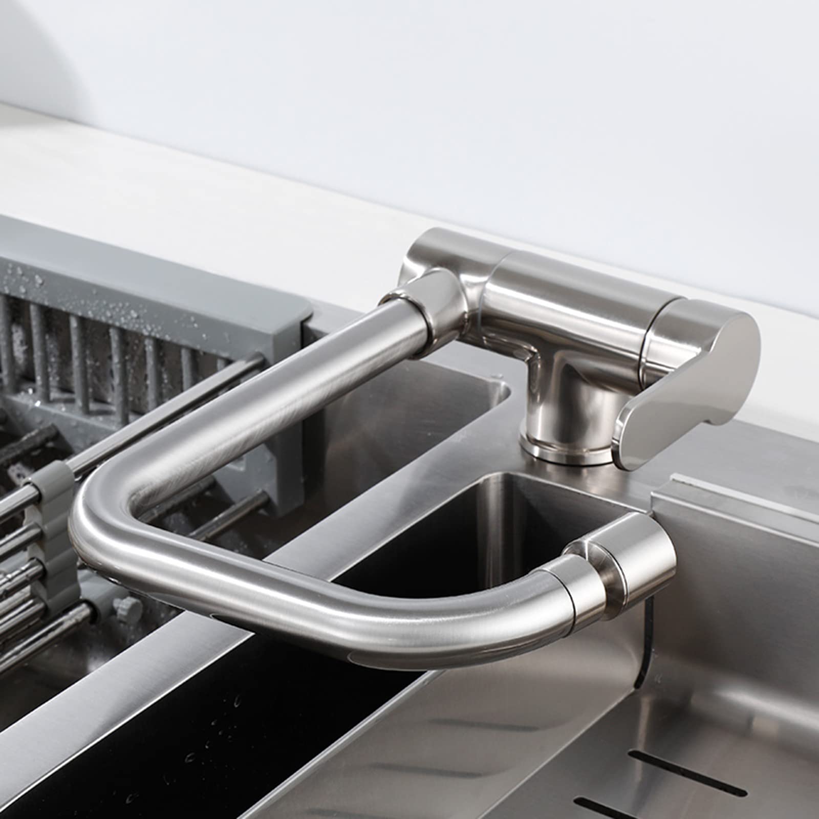 Robinet de cuisine à fenêtre avant mitigeur laiton eau chaude et froide