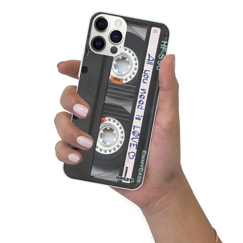 Evetane - Cover in silicone compatibile con iPhone 12/12 Pro - Protezione morbida, ultra resistente - Sottile e trasparente - Cover posteriore - Fata Farfalla floreale