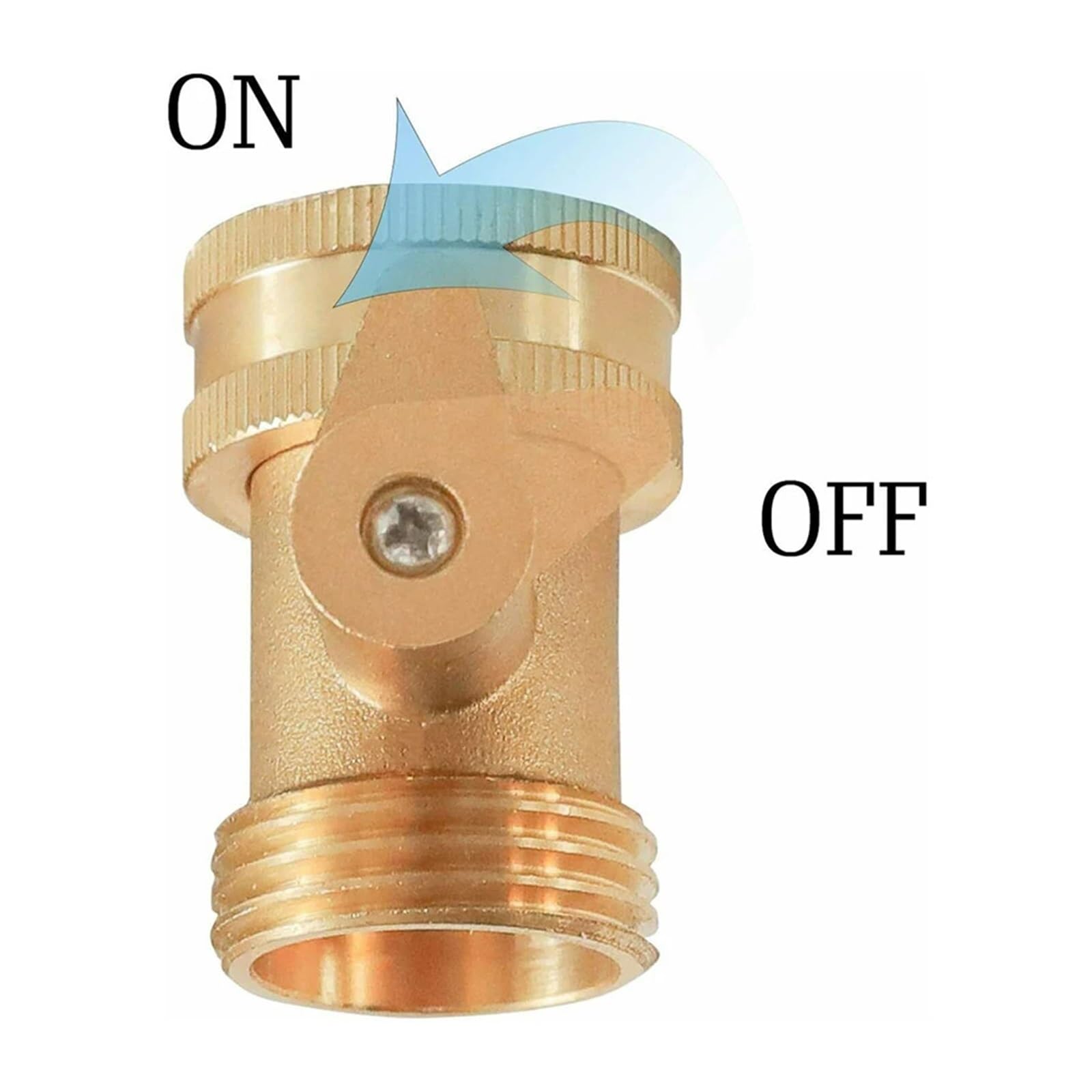Válvula de bola de cierre for manguera de jardín de 3/4 de pulgada, conector de grifo de cobre, accesorio de unión de tubo, herramientas de riego de jardín
