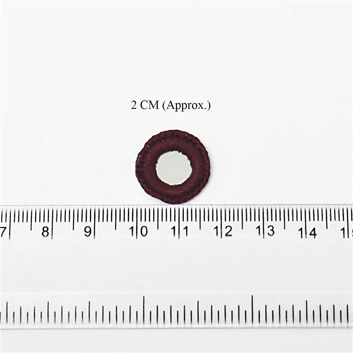 Embroiderymaterial Dark Maroon Mirror Work Rings 20MM β Embroidery Mirrors for Sewing, Saree, Blouse, Lehenga, Dress Decoration & DIY Craft Projects (100 Pieces)