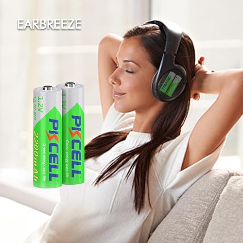 Miniatura 6 de PKCELL Paquete de 10 baterías recargables AA de 2200 mAh, pilas alcalinas de alto rendimiento 2200 mAh