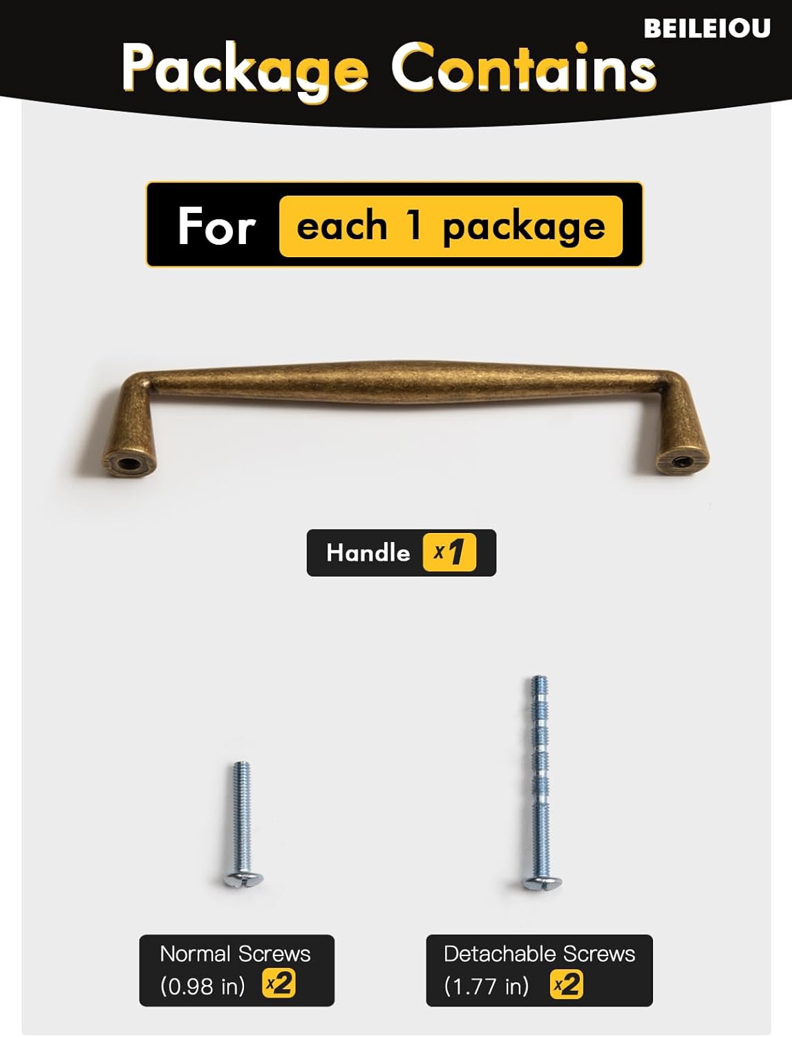 Antique Brass Zinc Alloy Cabinet Pulls - 5"(128mm) Hole Center Classic Vintage Drawer Handles,Kitchen Cupboard Bathroom Dresser Cabinet Hardware (5, Antique Brass, 5"(128mm) Hole Centers)