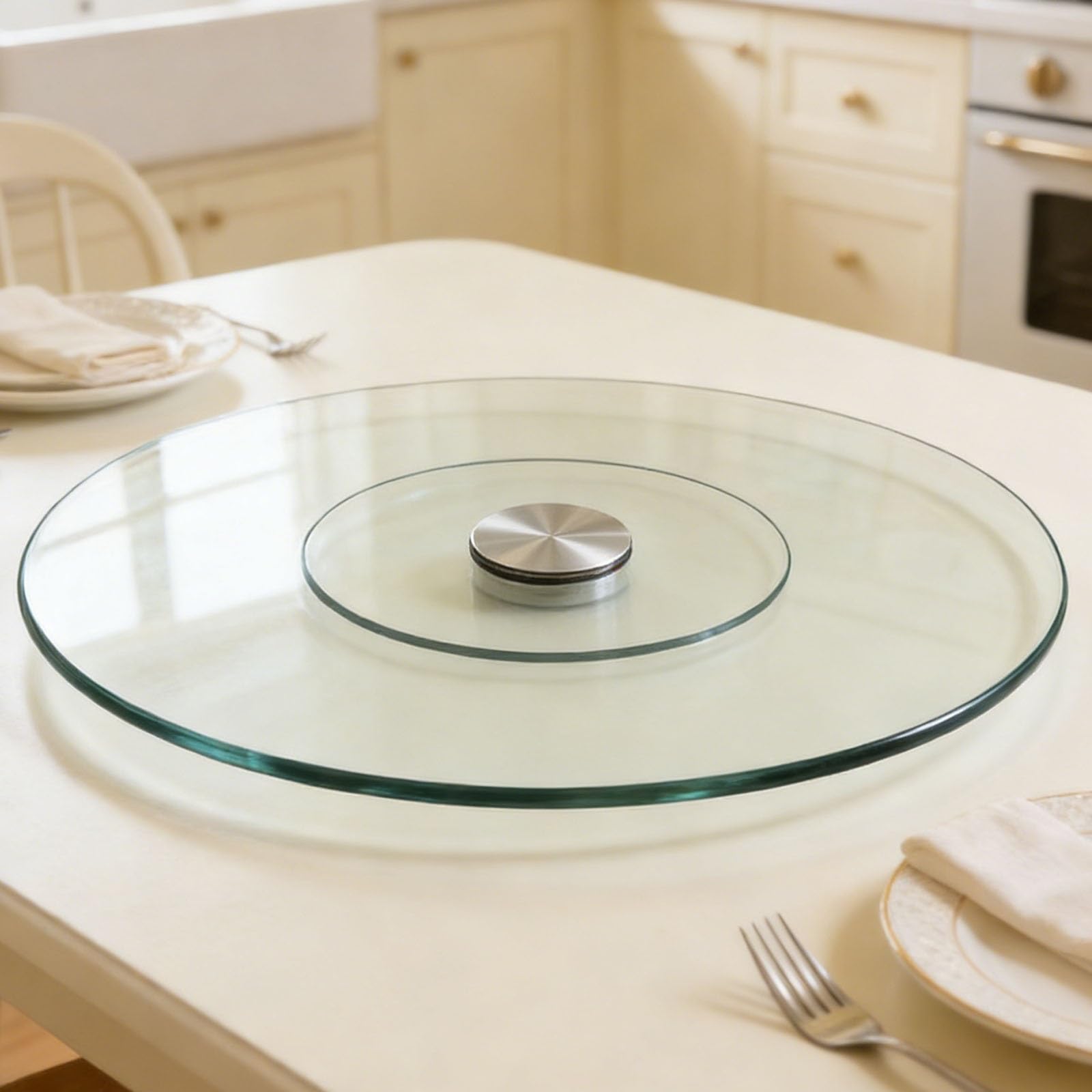 Lazy Susan plateau de service rotatif lisse pour boissons fruits légumes