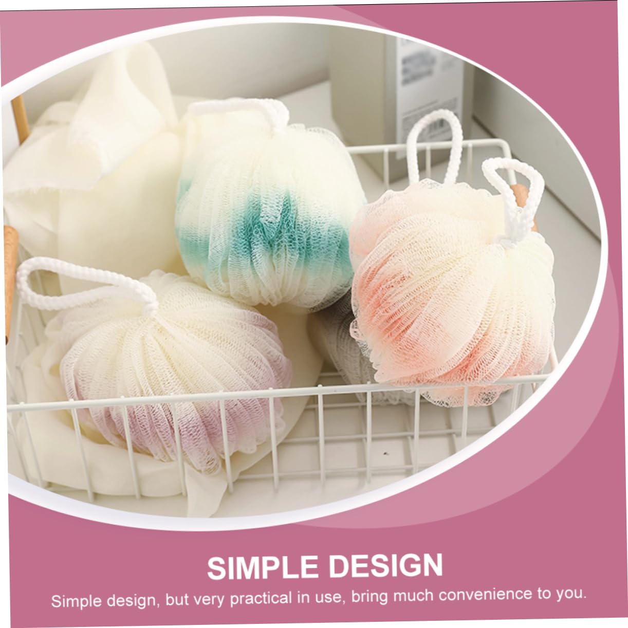 FRCOLOR 8piezas Esponjas De Baño Exfoliantes De Bolas De Estilizadas Para Limpieza y Efectiva Para Familias