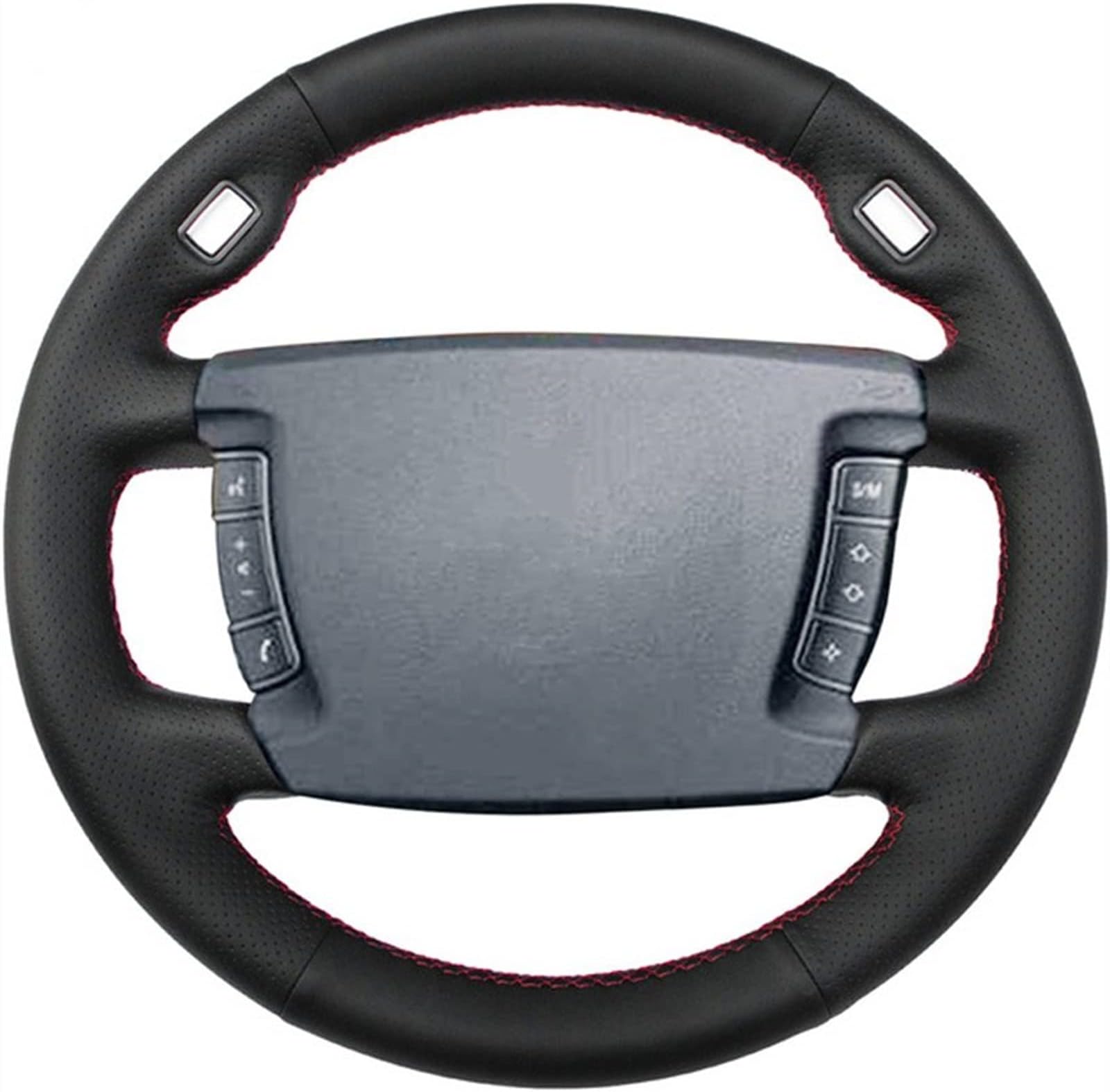 Car Steering Wheel For B&MW 7 Series E65 E66 730Li 740Li 745Li 750Li 755ih 760Li 2001-2008 Handsewing Car Steering Wheel Cover Car Steering Wheel Cover (Color : Light Gray Thread)