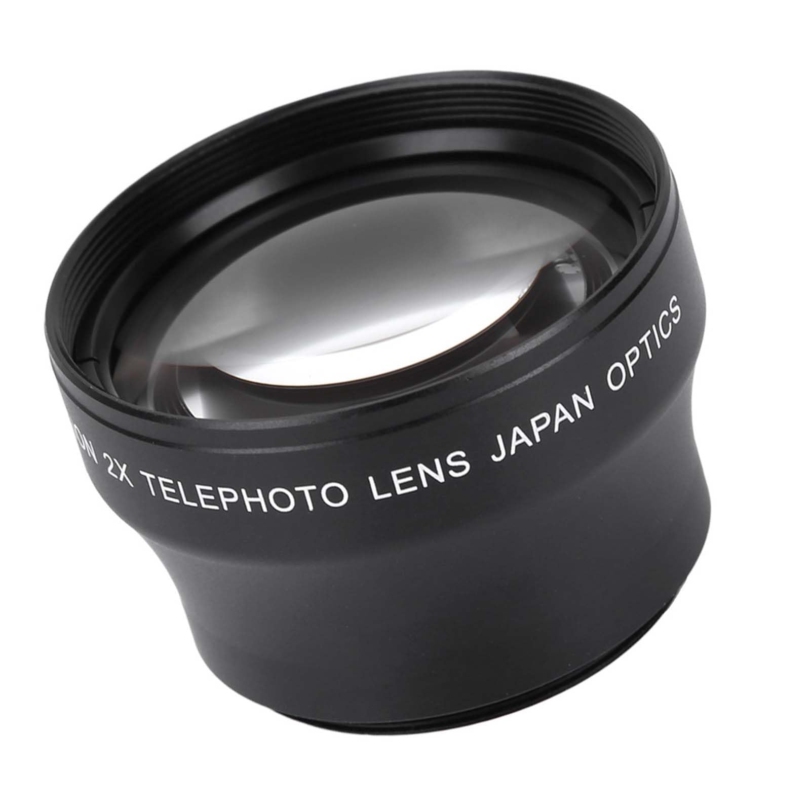 Convertisseur de Téléobjectif Haute Définition, Grossissement 2X, Caméra à Monture 37mm, Alliage D'aluminium Noir