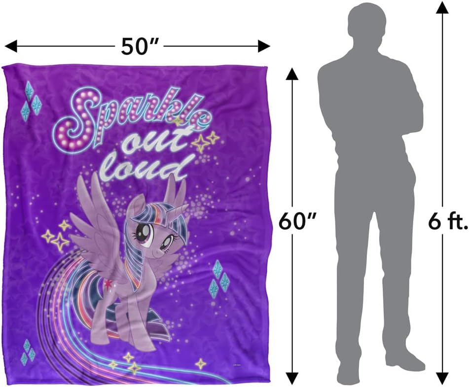 My Little Pony Blanket, Sparkle Silky Touch Super Soft Throw Blanket 50" x 60"