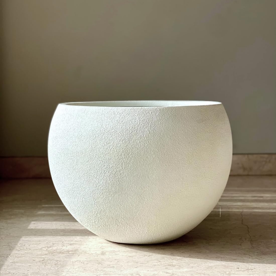 MASON HOME Lithos Planter - Ivory Fiberglass -5