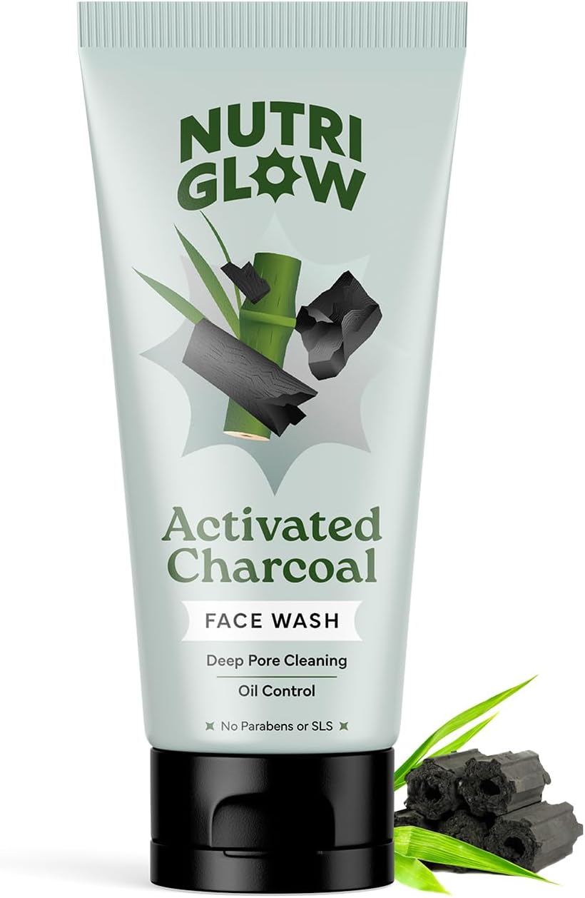 NATURAL'S Bamboo Charcoal Face Wash with Sandalwood for Daily Exfoliation, Refresh Skin - All Skin Types - 100g