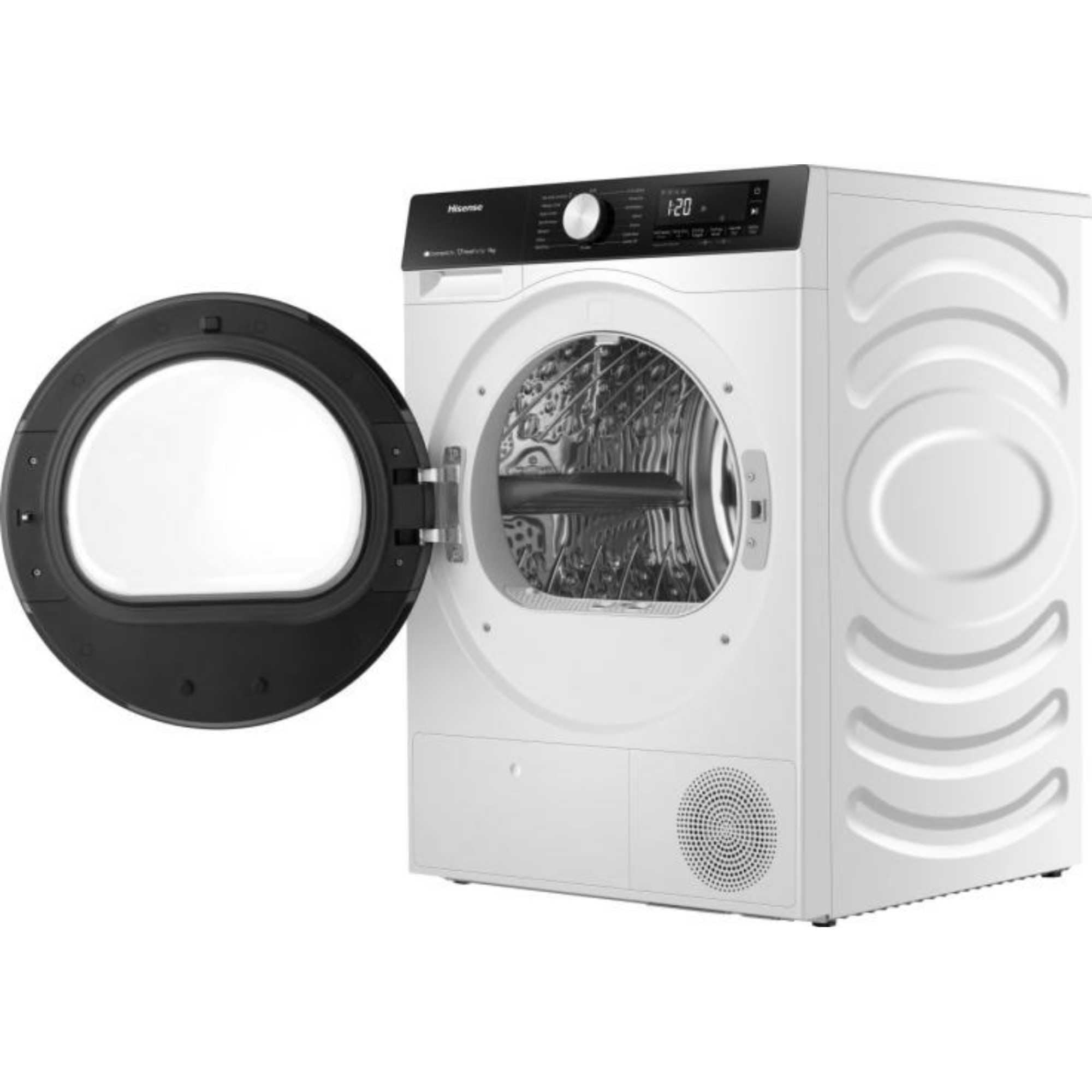 Hisense DH3S902BW3 - Asciugatrice, 9 kg, asciugatura automatica, asciugatura rapida, asciugatura rapida, asciugatura allergy care, asciugatura anti grovigli, scaffale di asciugatura, bianco