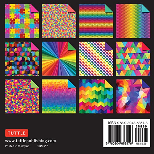 Origami Paper 500 Sheets Rainbow Patterns 4