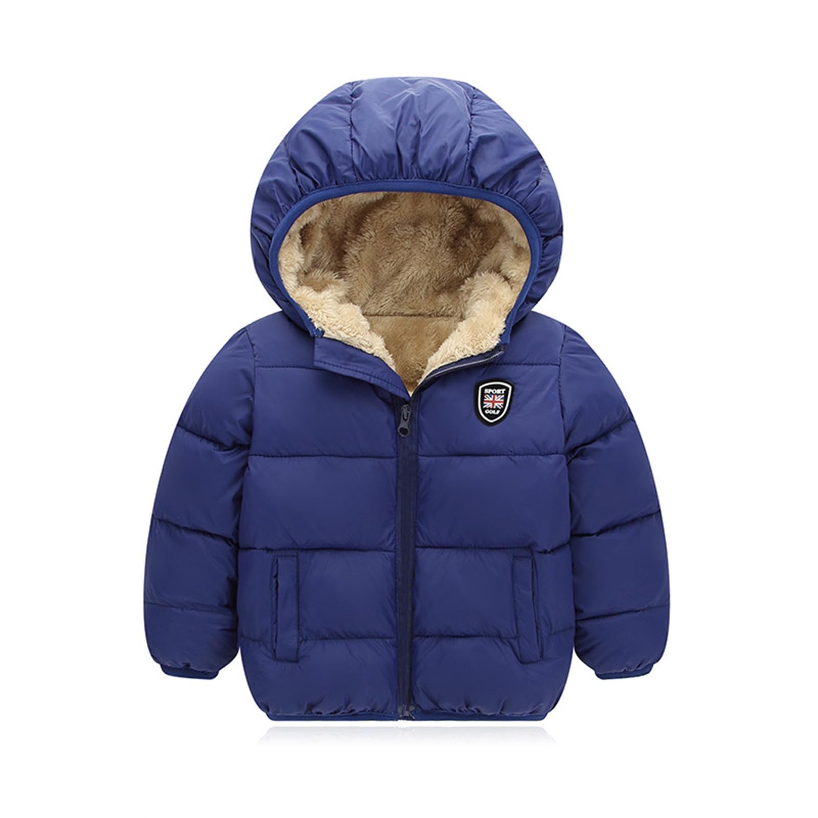 Generisch Bebé Niñas Niños Invierno Caliente Forro Polar con Capucha Abrigos Niño Cálido Acolchado Chaquetas Niños Ropa Exterior Fresco Chaquetas de Invierno